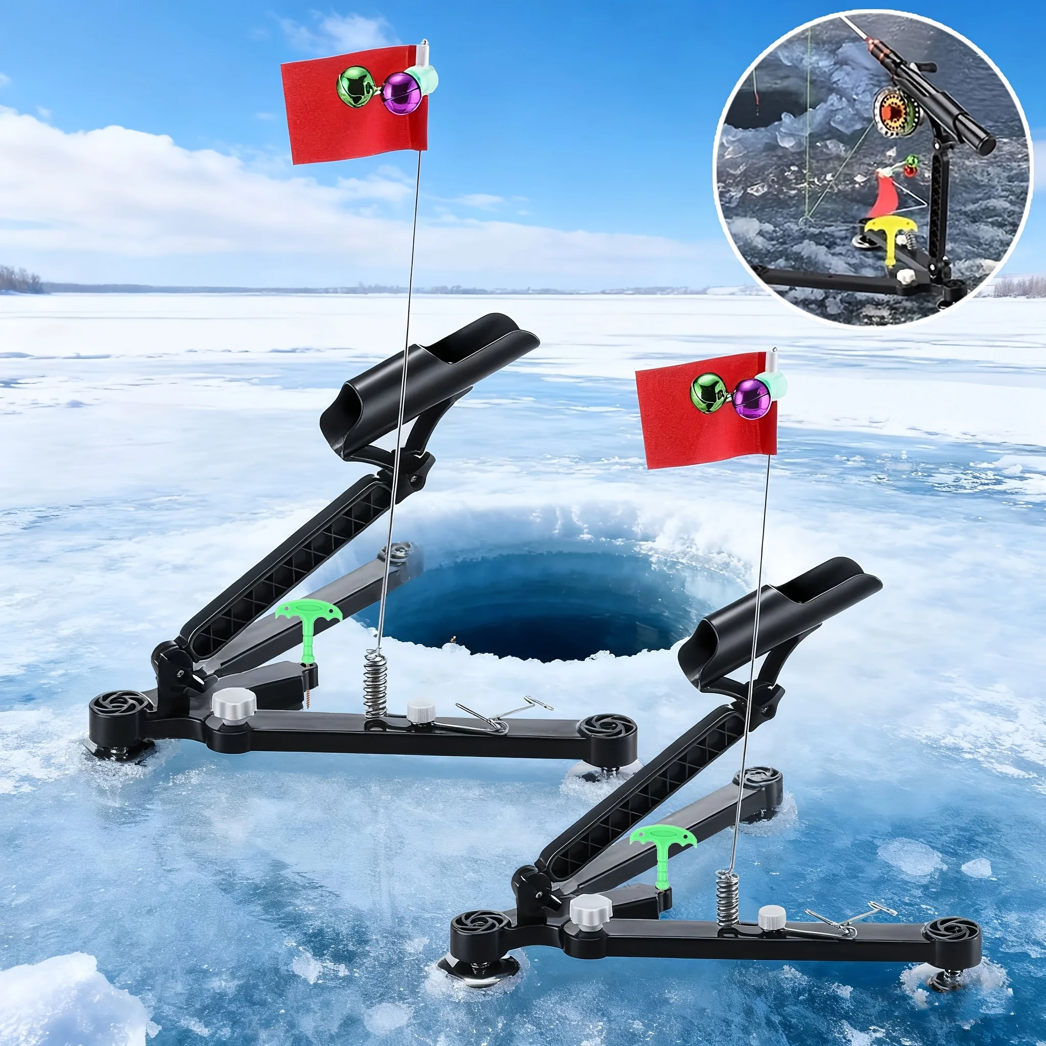 Ice Fishing Tip Up - 1set Ice Fishing Rod Holder -
